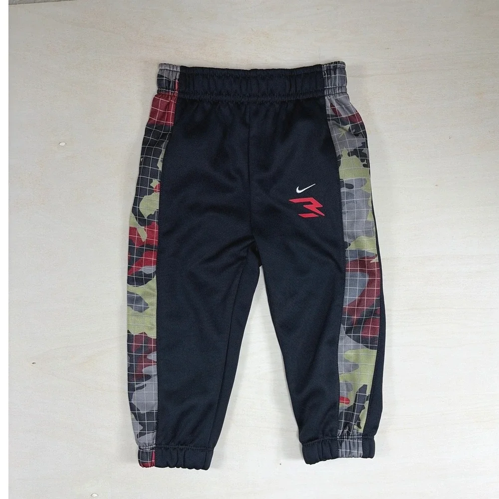 Nike Russell Wilson RW3 Toddler Joggers Black Camo Grid Pants 18M 0055-023
